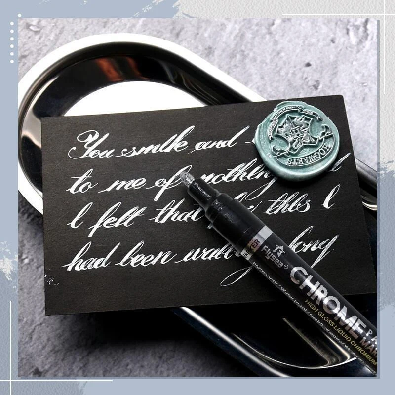 

Silver Mirror Marker DIY High-gloss Liquid Pen Signature Design Paint Mirror Chrome-plated Waterproof UV Protection