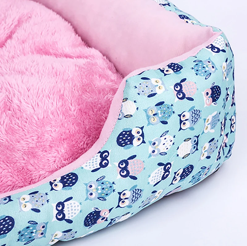 Гнездо для маленьких и средних собак зимний теплый плюшевый домик кровати