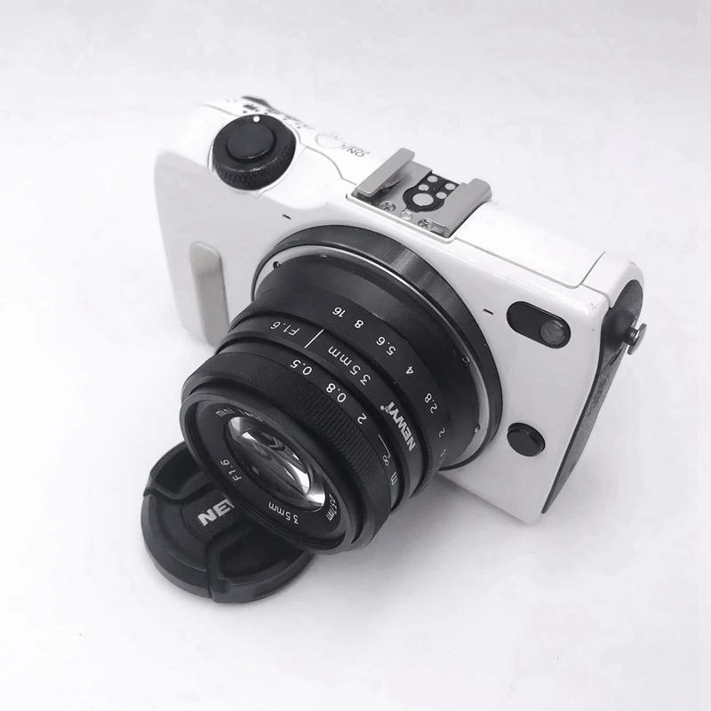 Объектив NEWYI 35 мм F/1 6 ручной фокус MF Prime для Canon EOS M M2 M3 M5 M6 M10 M100 черный и Sony|Крышки