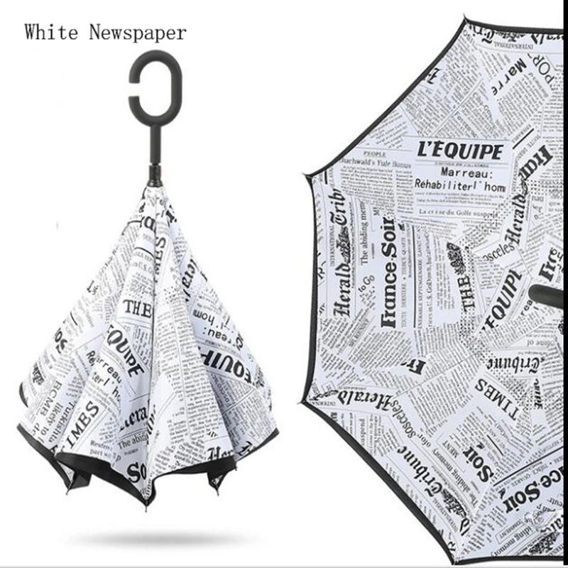 Ветрозащитный складной зонт для мужчин и женщин с ручкой от солнца дождя