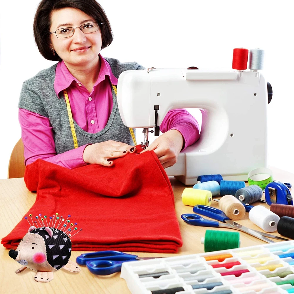 

2PCS Couture Materiel Accessoires Pin Cushion Needle Cushion Hedgehog Shape Cute Soft Fabric Pin Cushion For Sewing DIY Crafts