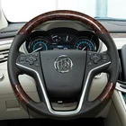 Для Buick 06-20 Новинка Лакросс Сделай Сам под заказ кожа имитация персикового дерева Автомобильный интерьер чехол рулевого колеса