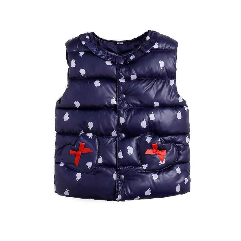 Милый жилет с хлопковой подкладкой ярких цветов для детей зимний легкий в