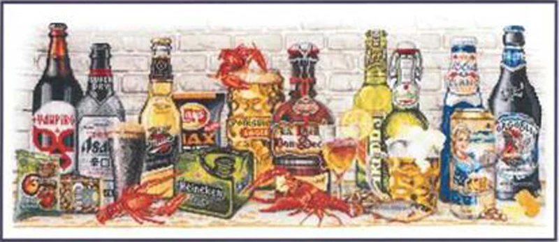 Счетный Набор для вышивки крестиком Осенний вкус блестящий мармелад вино пиво