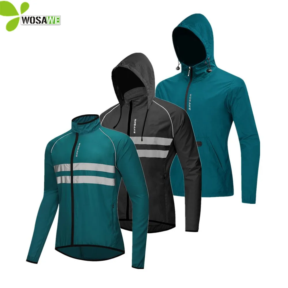 Ветрозащитные светоотражающие мужские велосипедные куртки WOSAWE жилет ветровка