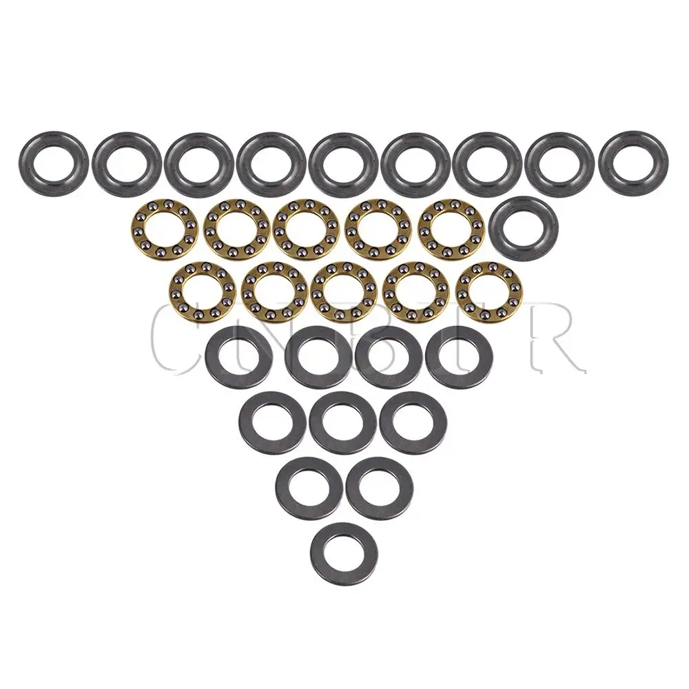 

CNBTR 10 x Silver Steel Precise F10-18M Roller Thrust Ball Bearings with 3 Parts