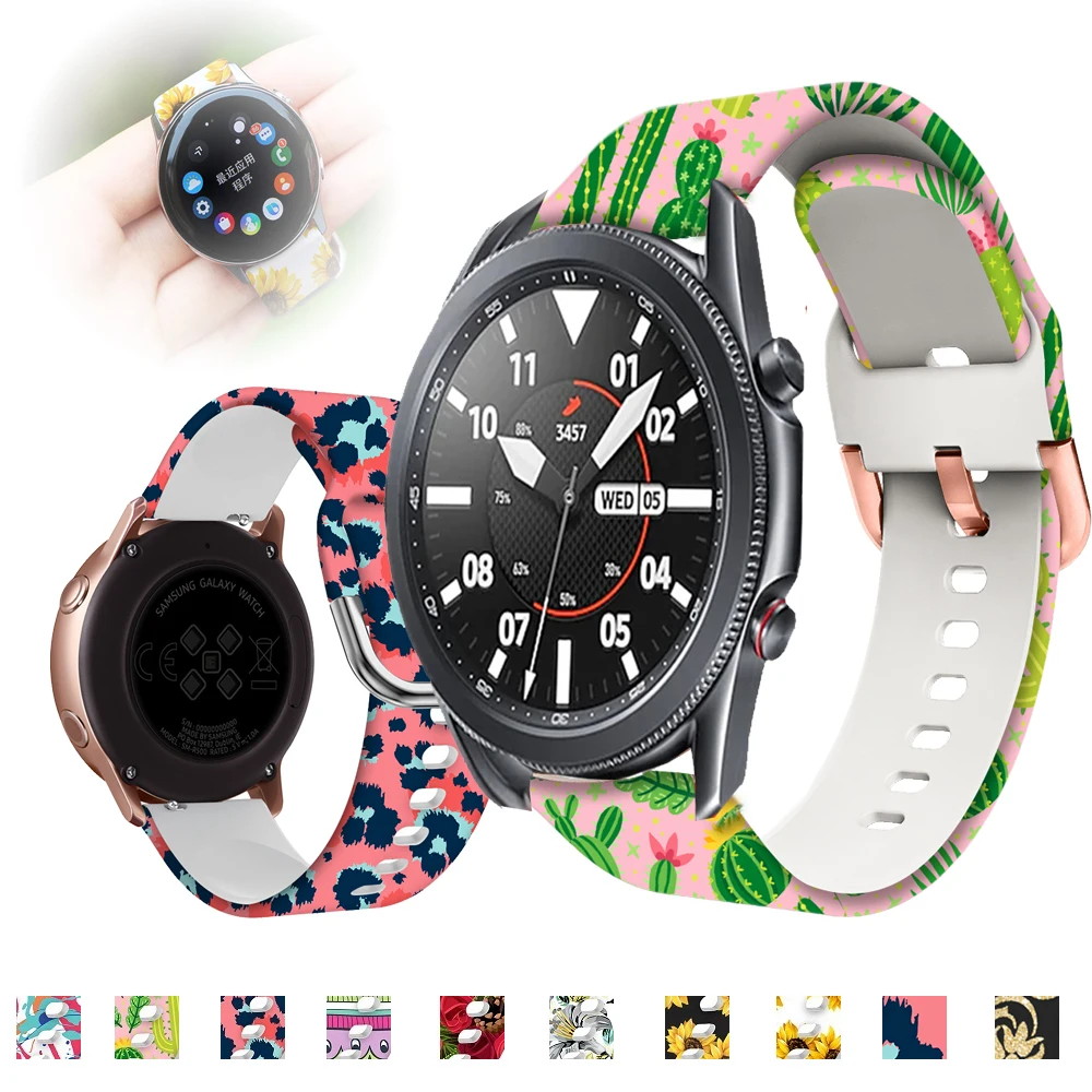 

20 мм 22 мм мягкий силиконовый браслет на запястье для Samsung Galaxy Watch3 41 мм сменный Браслет для Galaxy watch 3 45 мм