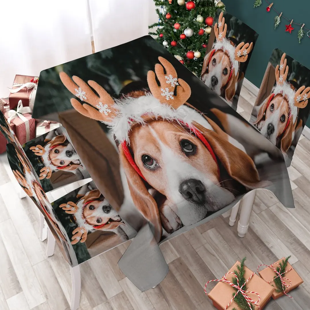 BeddingOutlet Antler Hound Tablecloth Waterproof Table Cloth for Dining Room Watercolor Cover | Дом и сад