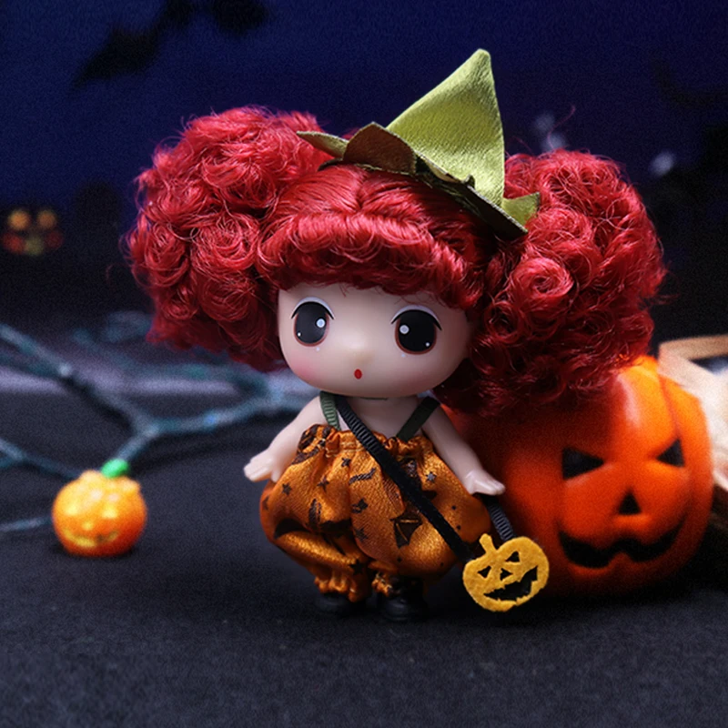 

New 9CM Mini Dolls Sweet Cute Halloween Cosplay Vampire Witch Doll DIY Makeup Smile Princess Toy Girl Birthday Gift