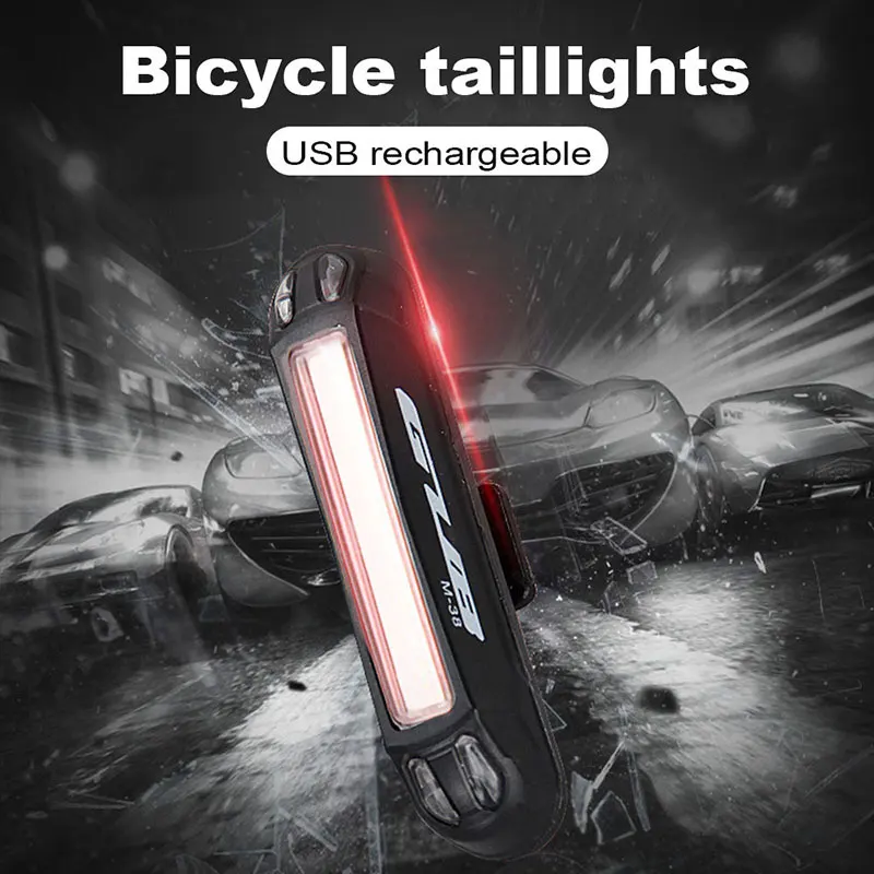 

100Lumens High-Light Bike Lights Ultra-light Safety Warning LED USB Charging Front Rear Lamp Bicycle Taillight 3 Colors