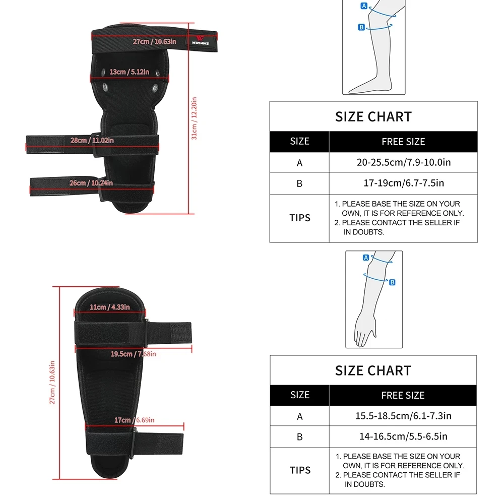 Детский защитный наколенник WOSAWE для езды на велосипеде комплект горном