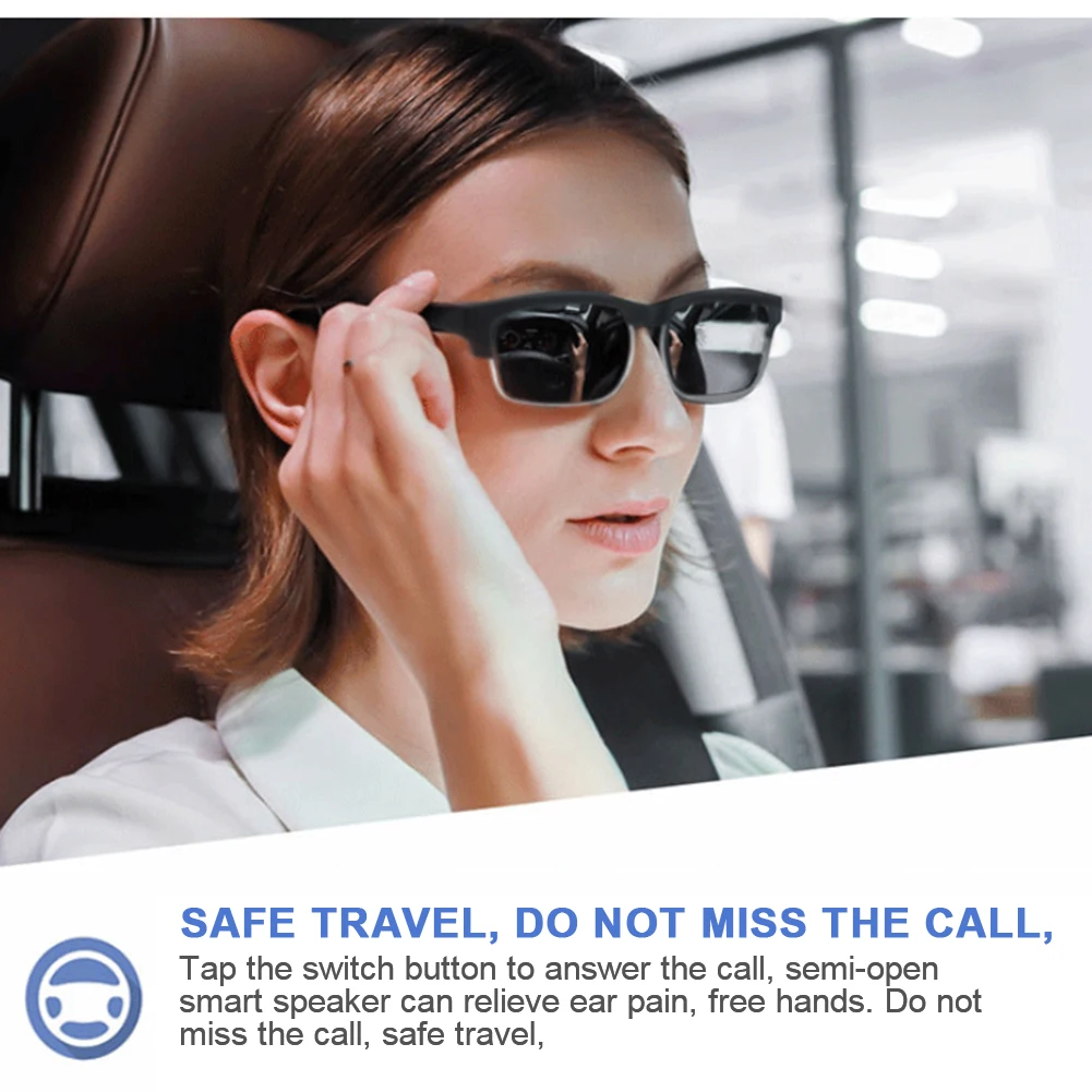 구매 스포츠 스테레오 무선 블루투스 5.0 헤드셋 전화 운전 선글라스/mp3 승마 안경 다채로운 태양 렌즈