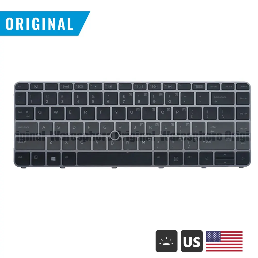 Новая Оригинальная клавиатура с подсветкой США для HP EliteBook 840 G3 745 G4 848 мышкой и