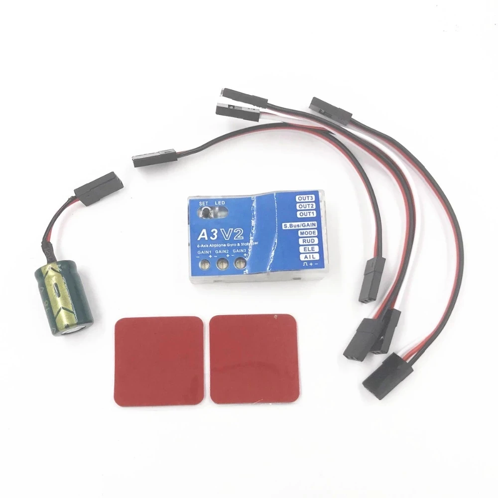 

3 Assige Gyro A3 V2 Aeroplane Flight Controller Stabilizer Voor Rc Vliegtuig Vaste Vleugels Copter