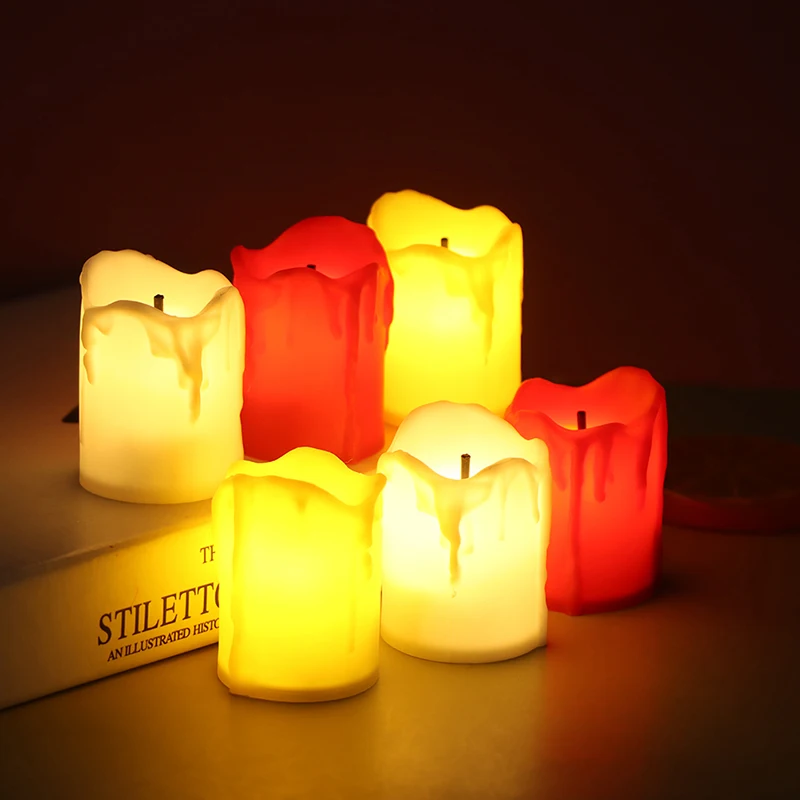 

2pcs Candles Light Lamp LED Tealight Romantic Creative Votive Flameless Battery