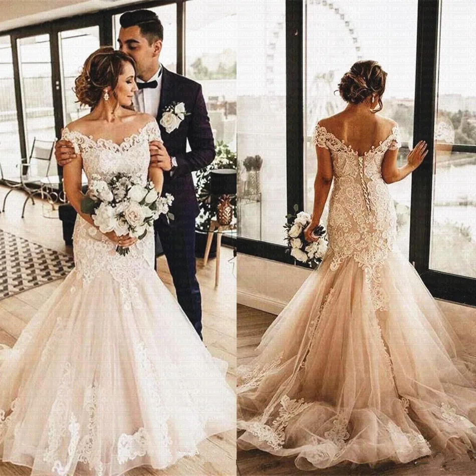 Appliques Vestido De Noiva Charming Lace Mermaid Wedding Dress 2021 Backless Gowns | Свадьбы и торжества