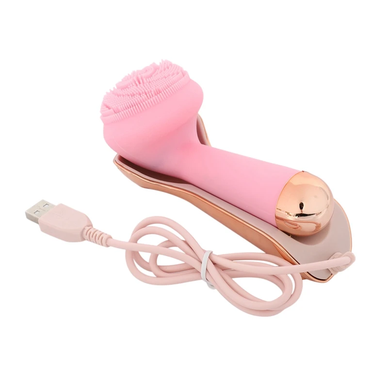 

Силиконовые уход за кожей лица скруббер USB подзарядка Очищающая щетка для лица Уход за кожей Очищающая машина щётка для умывания лица