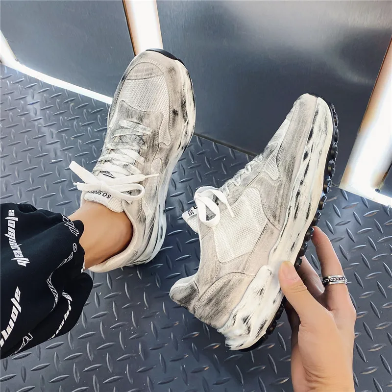 

Trend Casual Sneakers Men's Sports Shoes Platform Breathable Male Mesh Running Shoes Man Vulcanized Shoes
