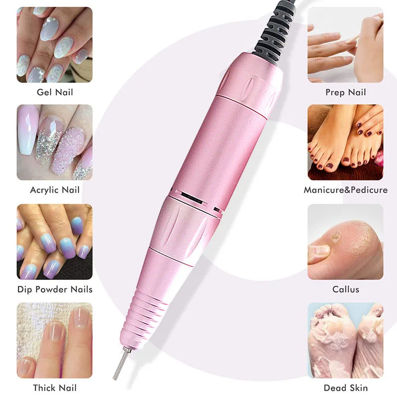 

Nail File Grinding Polishe 30000RPM Built-in Battery Nail Drill Nail Buffer File Tool Grinder Polisher Set