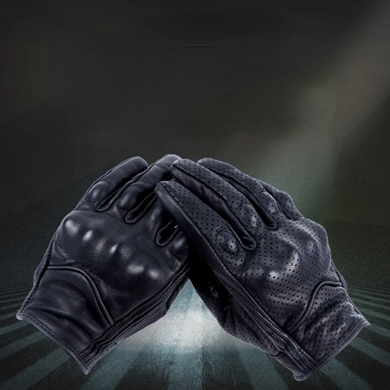 Мотоциклетные перчатки для мужчин и женщин кожаные электрического велосипеда с