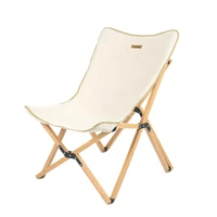 portable beech wooden outdoor camping chair indoor garden foldable lazy seat fishing picnic bbq folding backrest stool oem