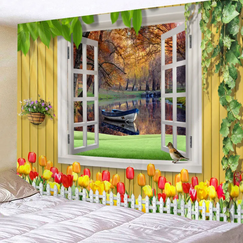 

Декоративный гобелен крупным планом, пейзаж, настенный Декор для дома, гостиной, спальни, настенное искусство, большой размер