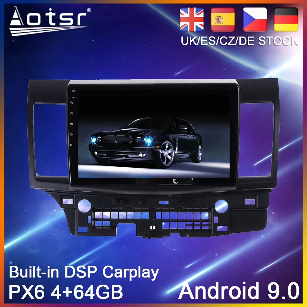 Android 10 PX6 64 г автомобильный DVD плеер GPS навигация для Mitsubishi Laner 2007 2015 Автомагнитола