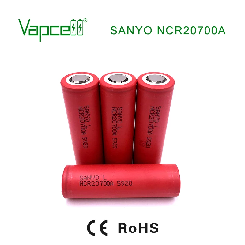 Vapcell NCR20700A 3200mAh 30A перезаряжаемый 3,7 V литиевый 20700 фонарик батарея