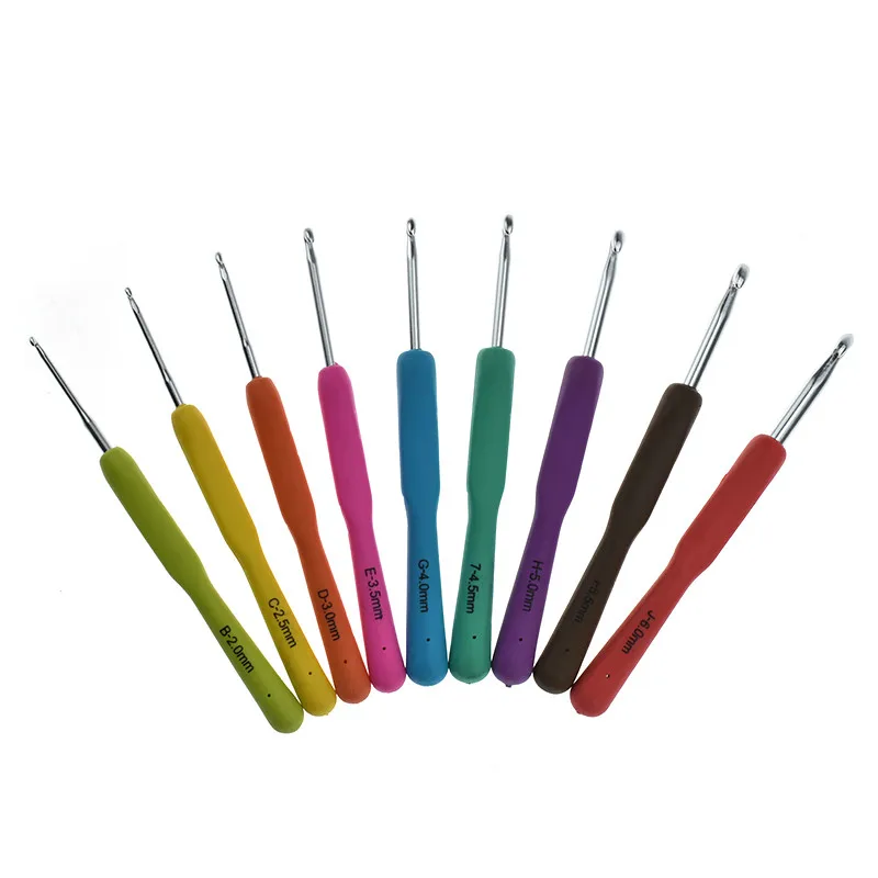 9 шт. крючки для вязания с чехлом 2 6 мм|Швейные иглы| |