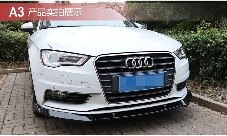 Защитный диффузор для переднего бампера Audi A3 2017 2018 новый комплект заднего