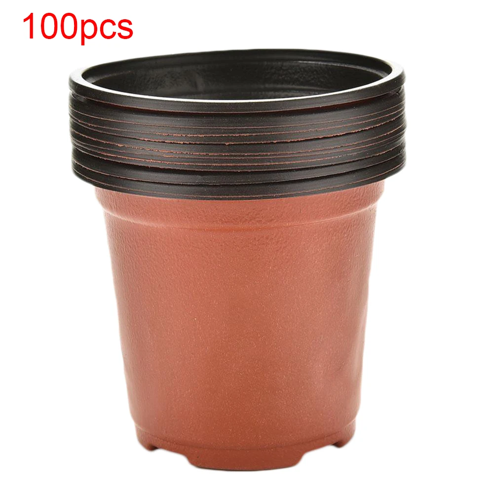 

100Pcs Plastic Flower Pot Planting Nursery Pots Flower Pot Nursery Planter Garden Pots Planters Pot Home Decor Garden Tools