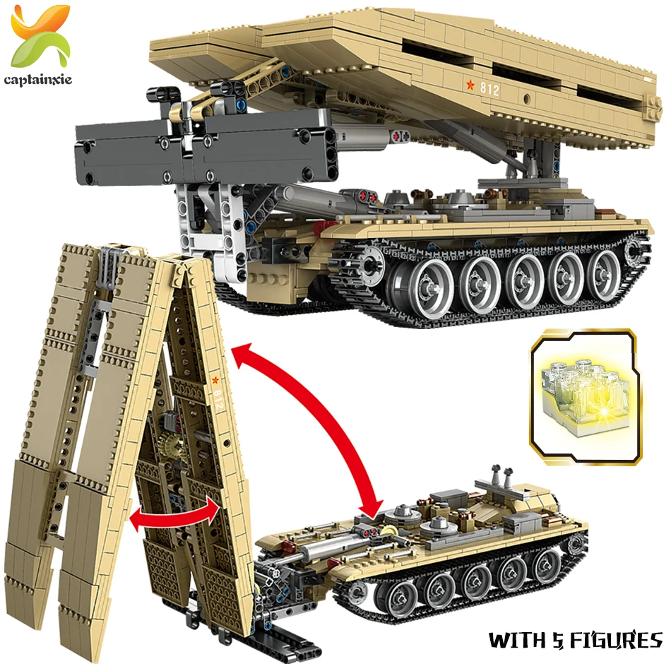 1151 шт. Детский Светильник Тор военный бронированный автомобиль 84 танк мост