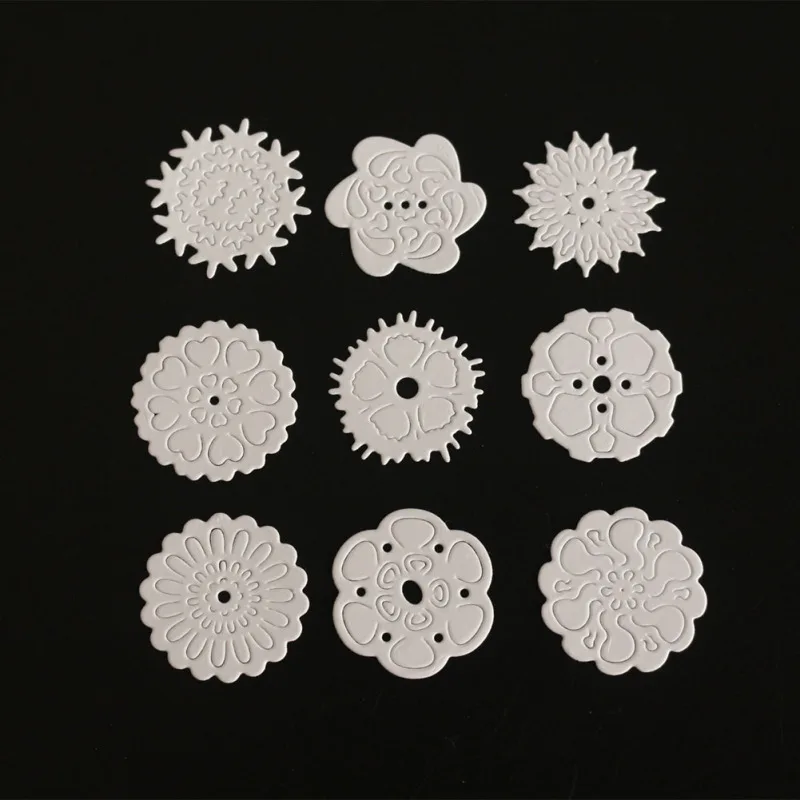 9 шт. металлические режущие штампы форма цветок 3D высечка скрап бумага ремесло