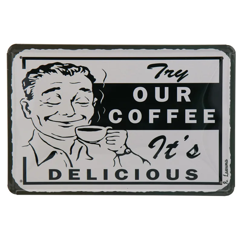 O 30X20 см Ретро Italia Caffe Париж Кафе жестяная вывеска Винтаж Tintin домашний бар декоративная художественная живопись металлические вывески Настенный декор H72 - Цвет: O