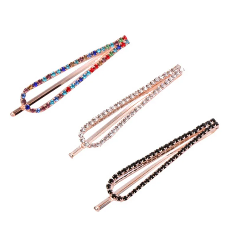 Заколки для волос с кристаллами женщин и девушек модные заколки из сплава