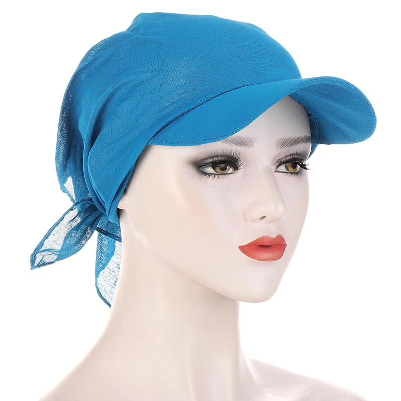 

2021 Summer Outdoor Windproof and Sunscreen Turban Hat for Women Floral Print Headscarf Bonnet Female Head Wraps Turban Woman