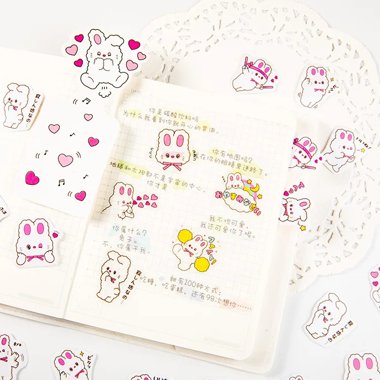 Пряжа мешок кролик заяц пуля журнал Декоративные Канцелярские наклейки