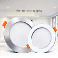 ultra thin downlight aluminum recessed led downlight silver white silver 3w 5w 7w 9w ac220v led ceiling lamp spot led lighting