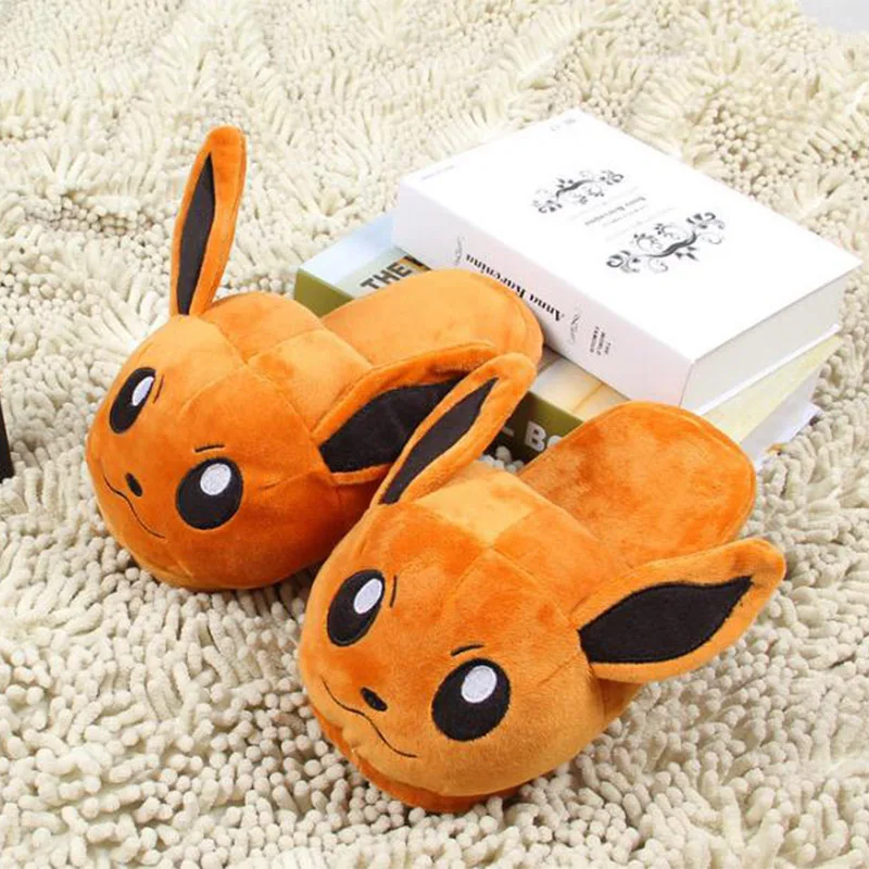 Покемон Пикачу Snorlax Squirtle Charmander плюшевые куклы Домашние тапочки Женские домашние