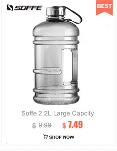 Soffe 2.2L большой Capcity 1/2 галлонов бутылка для воды Bpa бесплатно шейкер для протеина пластиковые спортивные бутылки для воды рукоятка тренажерный зал фитнес чайник