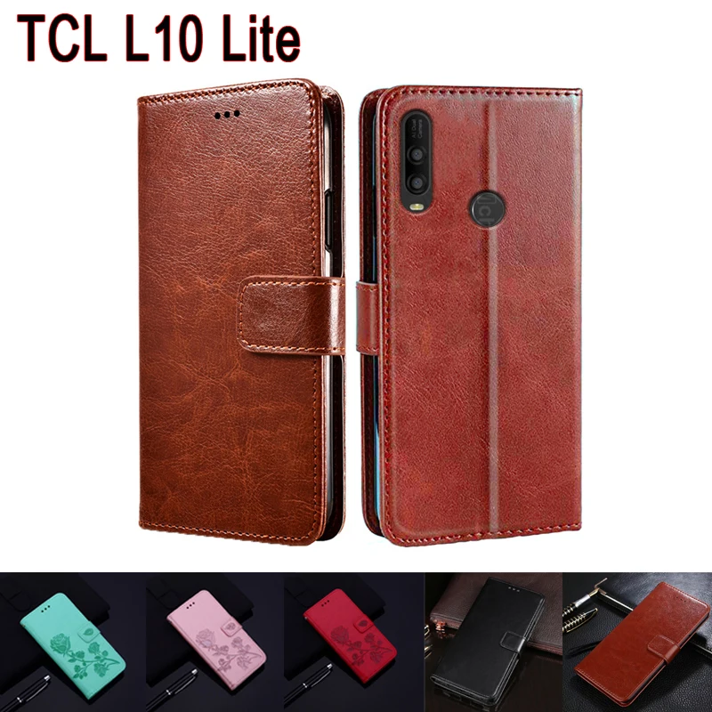 

Flip Leather Phone Case For TCL L10 Lite Cover Wallet Stand Magnetic Card Etui Book On TCL L10Lite Case Bag