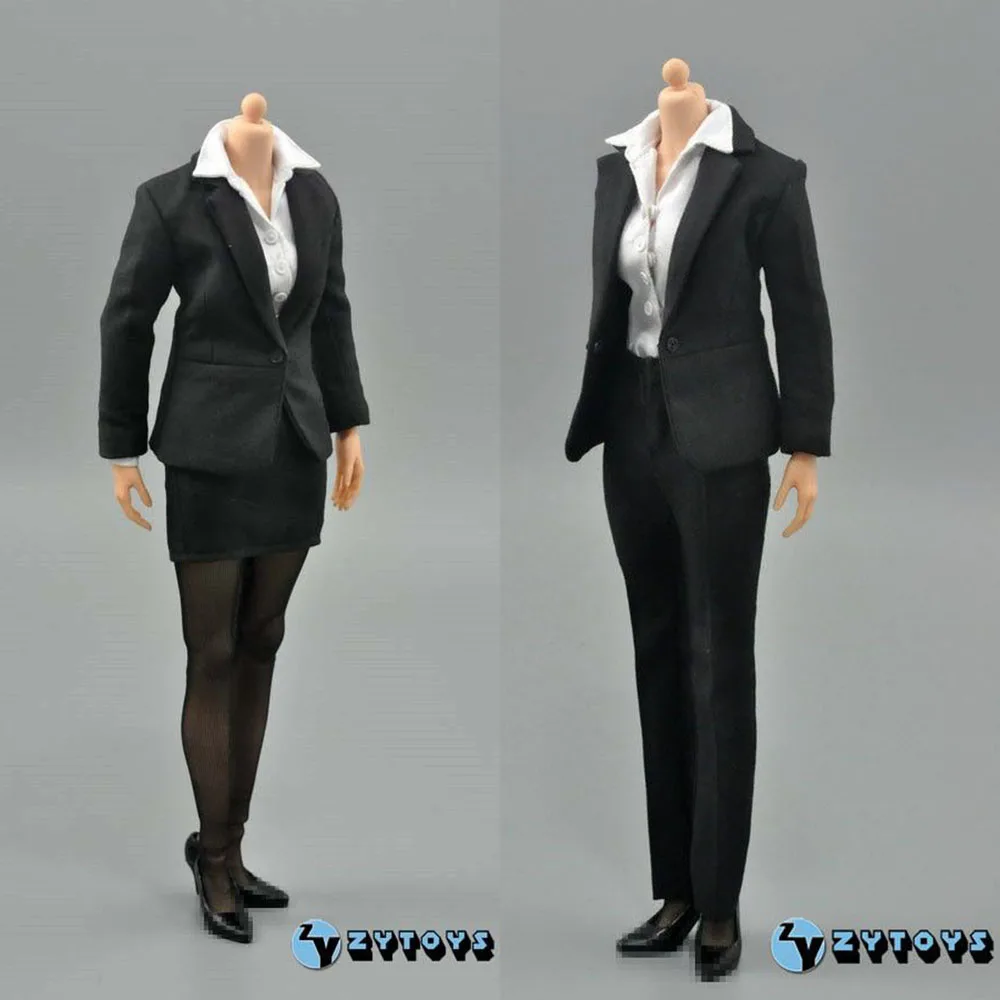 

Женский профессиональный костюм в масштабе 1/6, костюм с короткими брюками и юбкой для 12-дюймовых экшн-фигурок, аксессуар