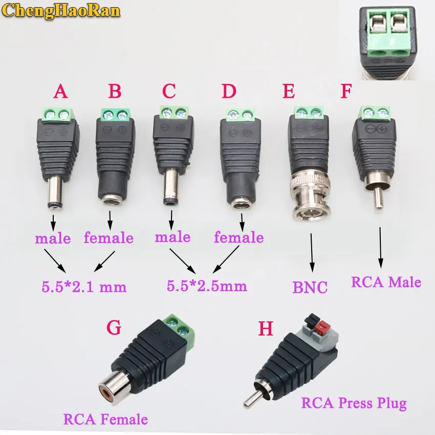 ОБЖИМНАЯ Клеммная колодка ChengHaoRan 5 5*2 1 мм BNC RCA DC|Соединители| |