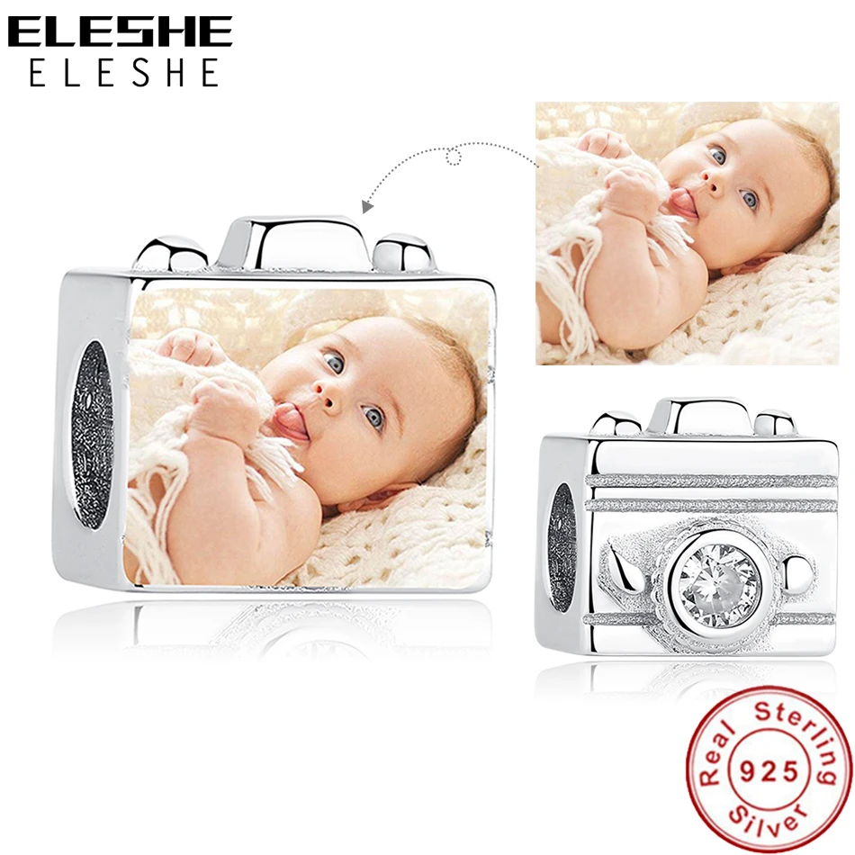 ELESHE оригинальный 925 стерлингового серебра сентиментальная Камера с