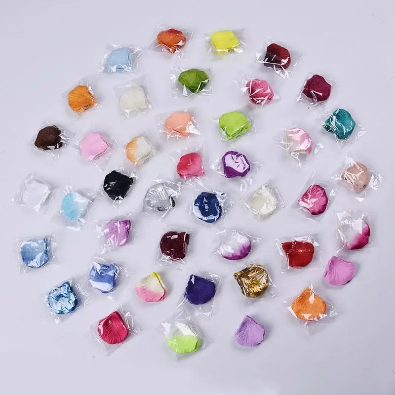 

100pcs/pack Silk Rose Petals Table Confetti Artificial Flower Baby Shower Crafts Wedding Supplies Party Christmas Venue Decor