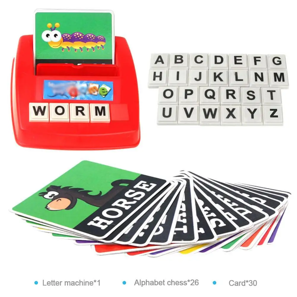 

Spelling Alphabet Letter Game Cards Toys For Children English Word Puzzle Learning Educational Toy Alphabet Card Machine
