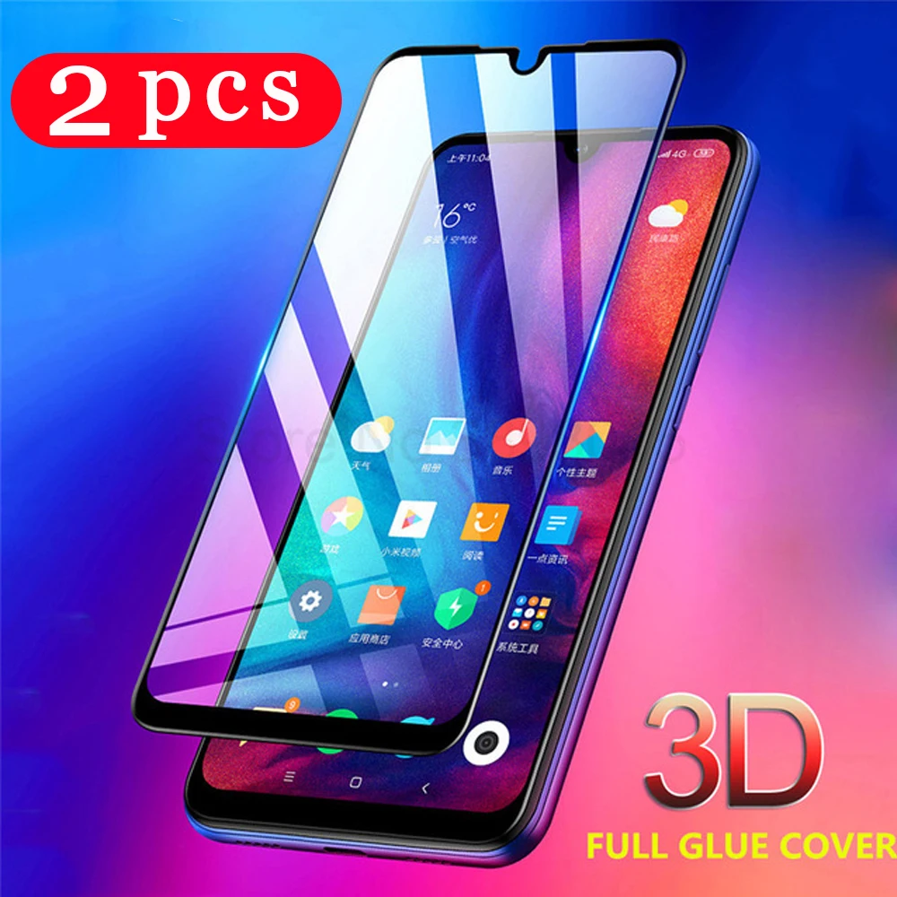 2 шт. закаленное стекло для xiaomi mi 9T 9 CC9e CC9 lite se Защитная пленка экрана note 10