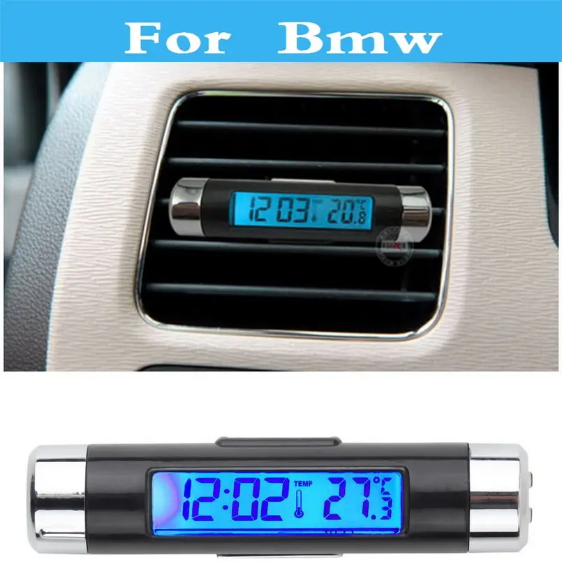 2019 Car Clock Thermometer Led Dual Temperature Gauge Voltage Tester For Bmw E90 E60 E46 E36 F30 F10 F20 Gt X1 X3 X5 X6 Hotsale