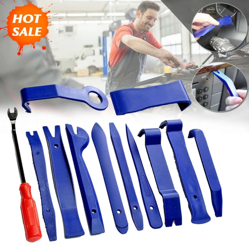 

12pcs Car Radio Removal Tools Hand Tool Set Auto Door Clip Panel Trim Dash Audio Removal Installer Pry Repairing Tools Kit