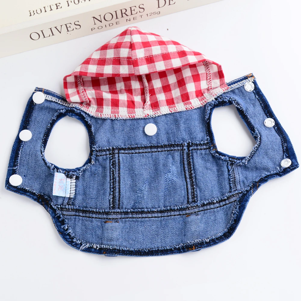 Ковбойская Толстовка для маленькой собаки джинсовая куртка собак одежда кошек